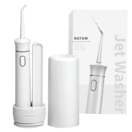 【らくらく１タッチ操作】 ジェットウォッシャー 口腔洗浄器 タンクレス 置くだけ充電・軽量タイプ