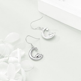 VONALA Animal Dangle Drop Earrings 925 Sterling Silver Koala Moon Earrings Hypoallergenic Jewellery Koala Gifts for Women Teen Girls (Koala)