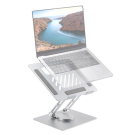 OTREST Adjustable Laptop Stand for Desk, Foldable Ergonomic Laptop Riser, 360° Swivel Portable Aluminum Alloy Computer Stand Compatible with MacBook Air/Pro Lenovo Razer, All 10"-16" Notebooks, CP02S