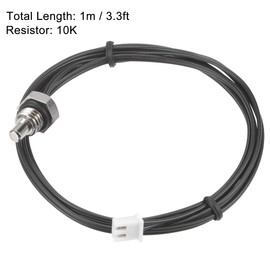 uxcell 10K Temperature Sensor Probe, M8 NTC Thermal Sensor Probe Cable 1m