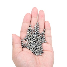 Bymitel 210pcs Natural Crystal Beads Stone Gemstone Round Energy Healing Loose Beads with Stretch Cord for Jewelry Making Bracelets Anklets (Map Jasper, 4mm 210pcs)