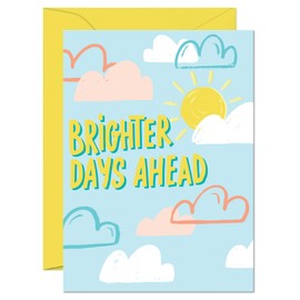 SWEETZER & ORANGE Elegant Get Well Card – 5”x7 with Interior Greeting – Wellness Card with Thick Cardstock Envelope & Gold Foil Sticker – Sentimental Greeting for When Down