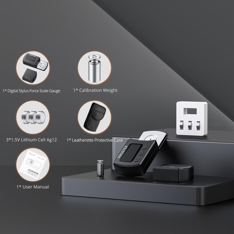 Proster Turntable Stylus Force Tracking Scale - Phono Turntable Cartridge