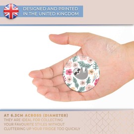 Destination Vinyl ltd Magnet for Refrigerator, Fridge - Pretty Sloth Flowers Cute Girl's for Office, Cabinet and Whiteboard, Magnetic Stickers, 46212