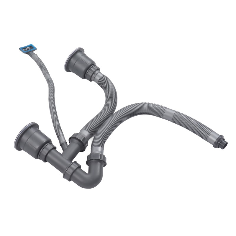 Kitchen Sink Double Hose Drain Kit Quick Draining Expandable Multiple