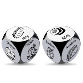 CHONG SHENG 2PCS Food Decision Dice Valentines Day Gifts for Her Him Couples Gifts Ideas Boyfriend Girlfriend for Couples Husband Wife Date Night Game for Women Men
