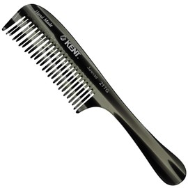 Kent 21T Black Graphite Large Detangling Comb, Wide Teeth for Thick Curly Wavy Hair. Long Hair Detangler Comb For Wet and Dry. Handmade of Quality Cellulose, Saw-Cut Hand Polished, Made in England