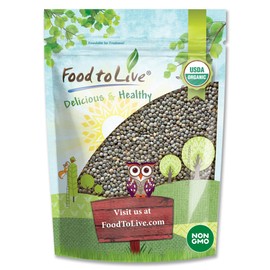 Food to Live Organic French Green Lentils, 5 Pounds – Non-GMO, Whole Dry Beans, Raw, Sproutable, Vegan, Kosher, Bulk. Rich in Folate, Fiber, and Plant-Based Protein. Great for Soups, Chili and Curries