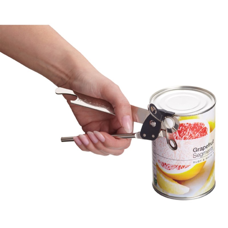 Kitchencraft Butterfly Can Opener, Stainless Steel, Safety and Comfort, 17.5