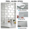 SODI MOSAIC 40-Pack Real Glass Mirror Subway Tiles, 3"x6" Beveled