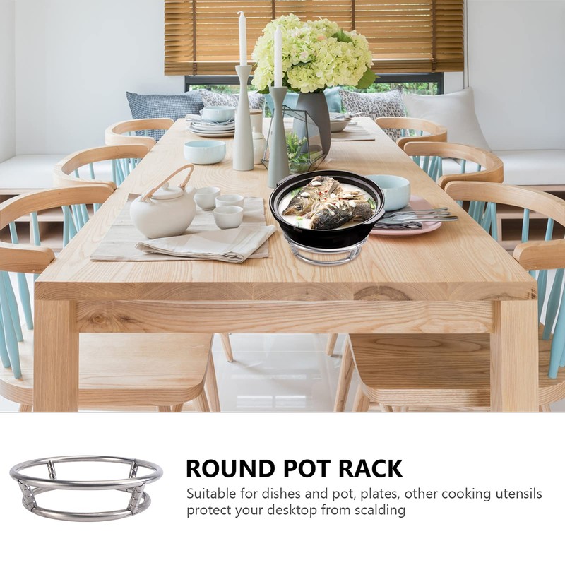 KICHOUSE 2Pcs Heat Insulation Pot Holders Round Pot Racks for