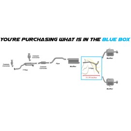 Northeastern Exhaust | Stainless Steel - Direct Fit Exhaust Rear Y-Pipe Compatible for Buick Enclave 2008-2017 3.6L - Automotive Replacement Part | Free Clamps Included