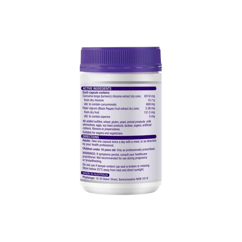Henry Blooms Curcumin 600 Plus W Biop Black Pepper Extract
