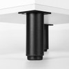 Rusoz Set of 4 Adjustable Furniture Feet, Metal Black 80-120