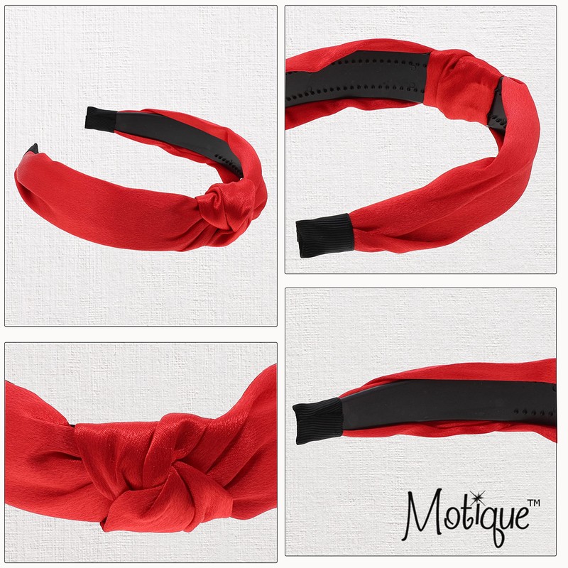 Satin Knot Headband for Women (Shimmer White)