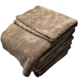 SOFTBATFY Plush Edgeless Microfiber Towel for Car, Soft Drying Wash Detailing Buffing Polishing Towel, 16 x 16inches (Gray, 6Pack)