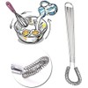Silver Egg Beater Stainless Steel Mini Spring Coil Whisk Handheld