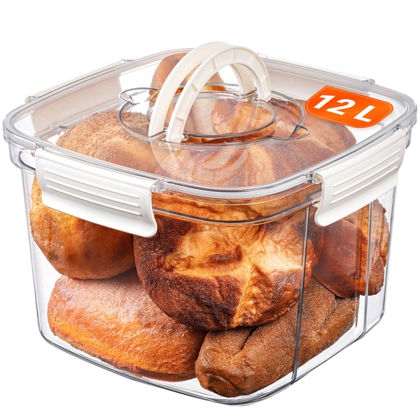 Gracenal Bread Box for Kitchen Countertop, Large Airtight Food Storage