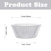 100 Pcs Silver Cupcake Liners, Standard Wrappers Muffin Foil Baking