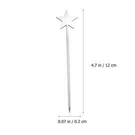 10PCS Big Star Cocktail Picks: Stainless Steel Decorative Toothpicks Skewers for Appetizers, Decorative Christmas New Year Holiday Party Food Drinks Garnish Fruit Skewer Sticks