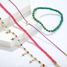 Pearl Shell Anklet Bracelet Crystal Star Tassels Anklet Braided Angel Wings Beads Summer Beach Foot Chain Jewelry for Women Girls (Gold A)