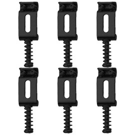 6Pcs Yootones Vintage Style Guitar Tremolo Bridge Saddles Compatible with Fender Strat Stratocaster Electric Guitar (Black)