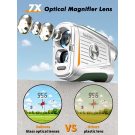 Magnetic Golf Rangefinder with Slope – 7X Magnification, 1300Y Laser Range Finder Golf for all levels, Fast Flag Lock Vibration, Rechargeable, Waterproof Golf Accessories for Men and Women(Dark Green)