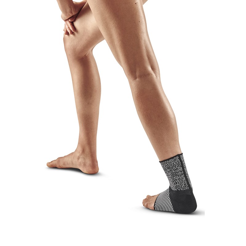CEP Max Support Ankle Sleeve, Black/White, Unisex, S