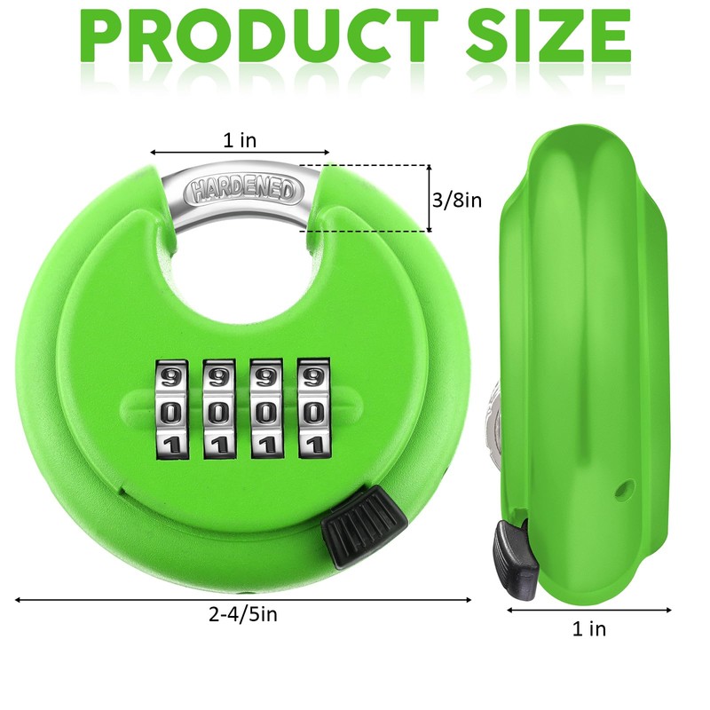 Maitys 4 Digit Combination Locks Stainless Steel Code Disc Lock