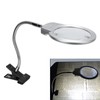 LED Illuminating Magnifier with Clamp Optical Lens Adjustment Hose Magnifying