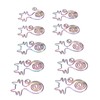 100pcs Cat Shape Paper Clips Colorful Plating Process Increased Slip