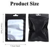 100 Pieces Black Foil Bags, Resealable Food Storage Bags with