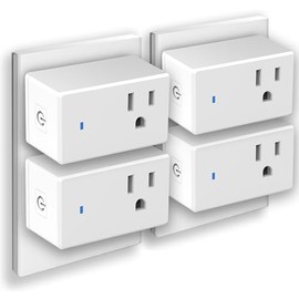 YNF Mini Smart Plug, Compatible with Alexa, Simple Setup with One Voice Command, Voice Control, Remote Control, Group Control, Timer & Schedule, Bluetooth Mesh, Alexa Echo Required