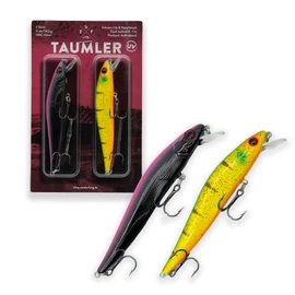 Zanderfang Wobbler Zander TAUMLER - Zander Wobbler Night Flat-Running - Wobbler Set of 2 Perch Wobblers 11 cm - 14.5 g - UV-Active