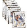 Langdon House 5x7 Picture Frames (Distressed White, 6 Pack) Farmhouse