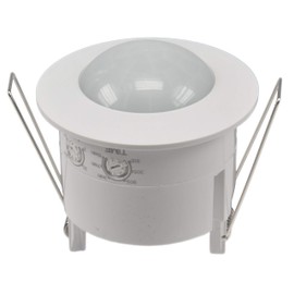 ChiliTec Ceiling Motion Sensor 360° Infrared Motion Sensor Adjustable 6 m Range Hole Diameter 60 mm 230 V PIR Sensor for Ceilings White