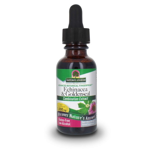 Nature's Answer Echinacea and Goldenseal with Organic Alcohol, 1-Fluid Ounce | Promotes Overall Wellness | Natural Immune Booster | Inflammatory Reducer