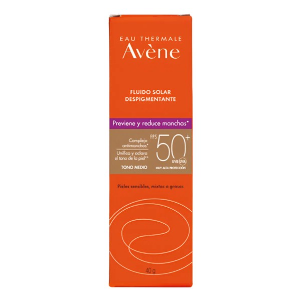 Avéne Fluido Solar Despigmentante 50fps Tono Medio 40g