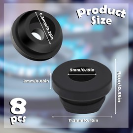 UTXN 8 Pcs Stove Spout, Pot Carrier Rubber, Rubber Grommet, RV Cooker Nozzles, Grate Feet, Cooker Rubber Feet for RV Cookers, Compatible with Dometic, Smev and Thetford 5mm Poles