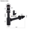 GORDEE Bathroom Sink Stopper P-Trap Complete Set Adjustable 1-1/4 Bottle