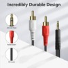PASOW 3.5mm Stereo Male to 2RCA Male (Right and Left)
