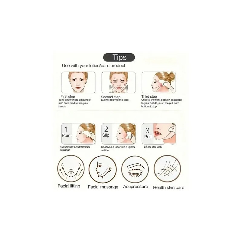 Rodillo Facial Y Gua Sha Herramientas Para El Cuidado Facial