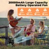 VOSFEEL Camping Fan - 20000mAh Battery Powered Fan Rechargeable with