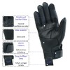JAUNTY Guantes de Moto de Verano, Guantes de Cuero para