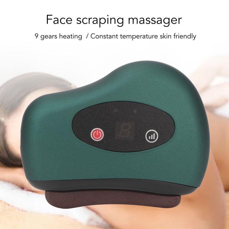Heated Guasha Machine Vibration 9 Levels Stone Needle Hot Compress