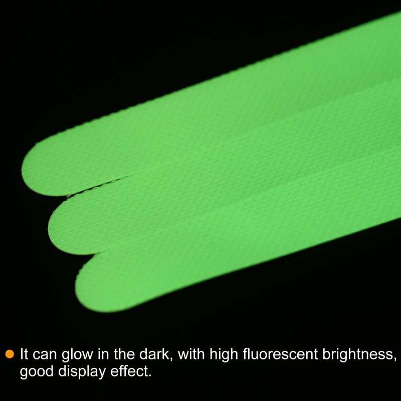 PATIKIL 24pcs 380x20mm Anti-Slip Grip Tape Fluorescent Tow Strip Square
