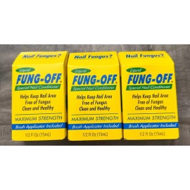 No Lift Nails FUNG-OFF Nail Conditioner Fungus Killer for Hands&Feet .5oz -3 Pcs