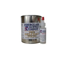 Fiberglass Supply Depot Inc. White Gelcoat with Wax - Pint with 15cc Hardener (MEKP)