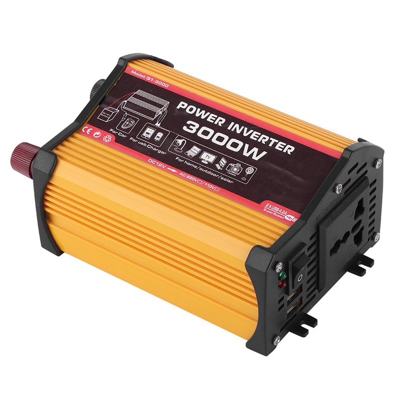 3000W Power Inverter Auto AC Converter Modified Sine Car Adapter