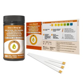 One+Step pH Test Strips Urine Pack of 100 with Reference Colour Card - pH Test - pH Value Operacidity - Acid Base Household